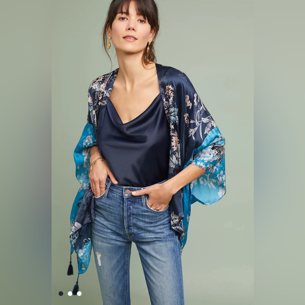 Anthropologie Angela Floral Kimono